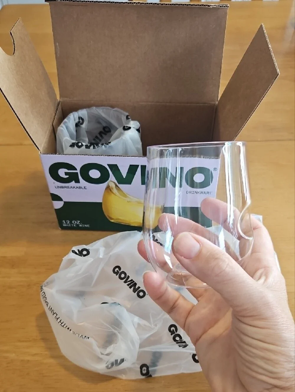 Govino Unbreakable White Wine Glasses - Green Packaging, Set of 2